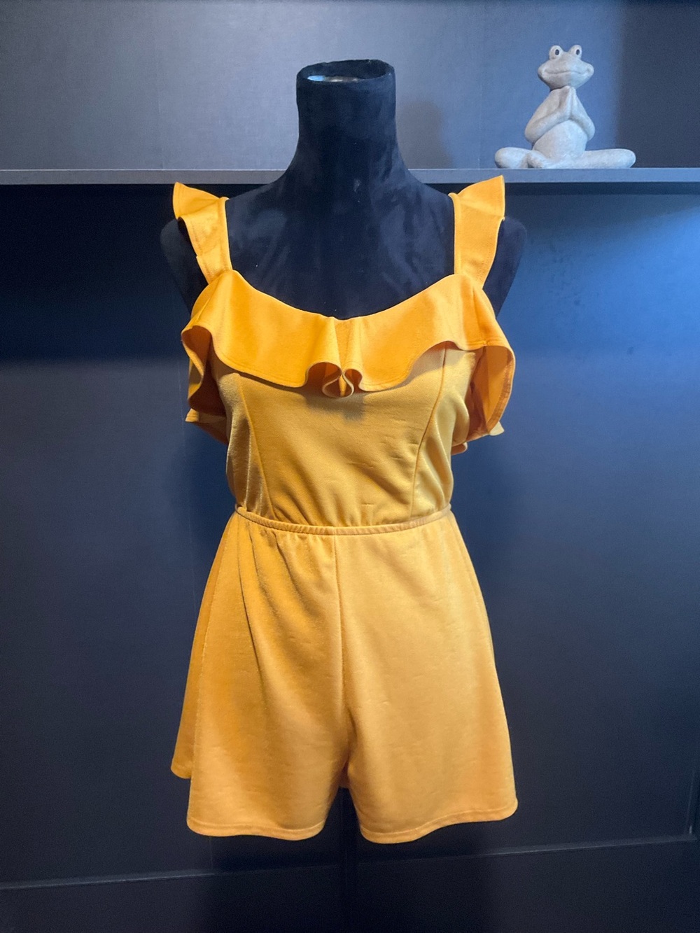 Iris medium yellow romper ties in back